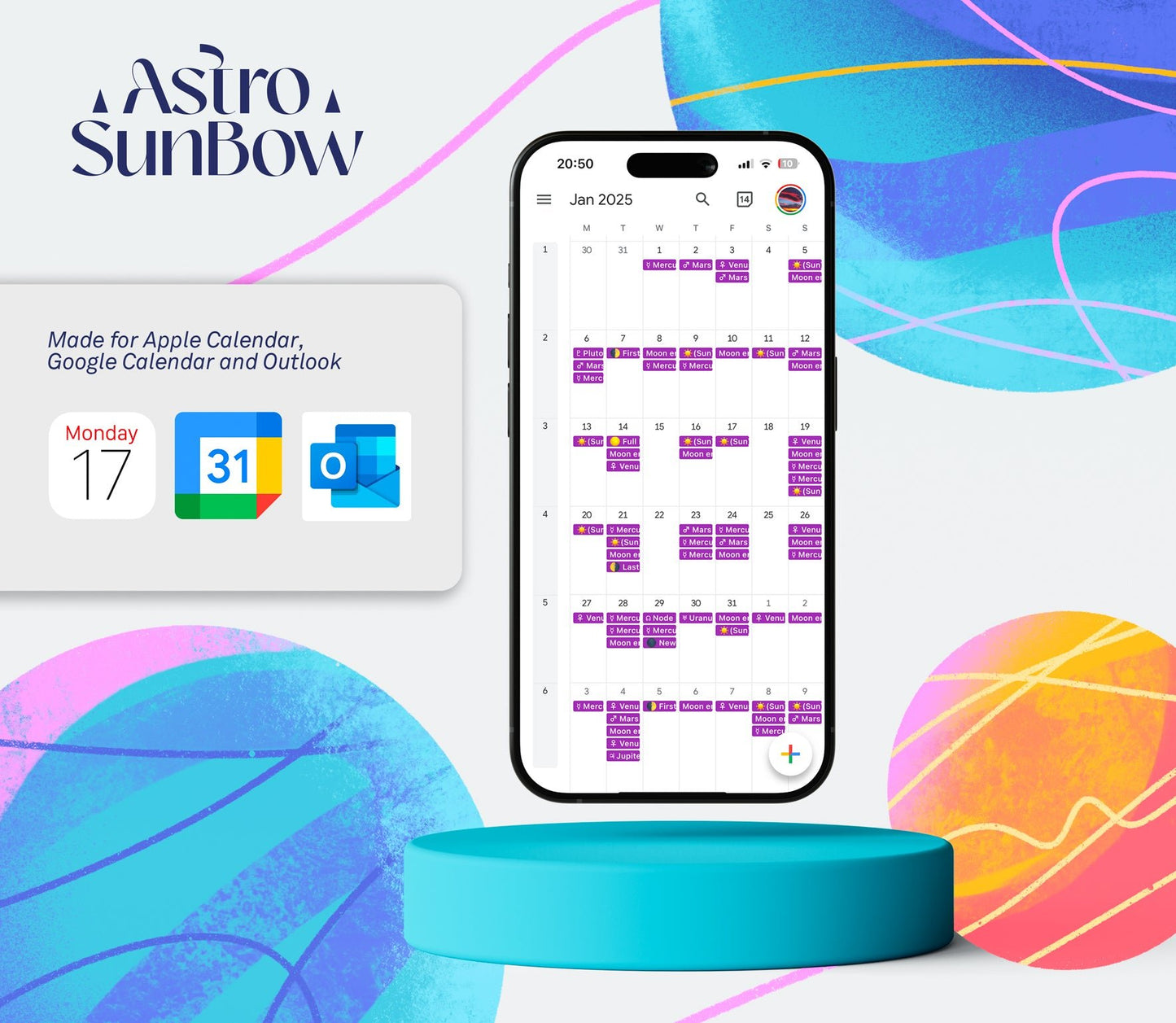 Sunbow -  Pro Digital Astro Calendar 2025